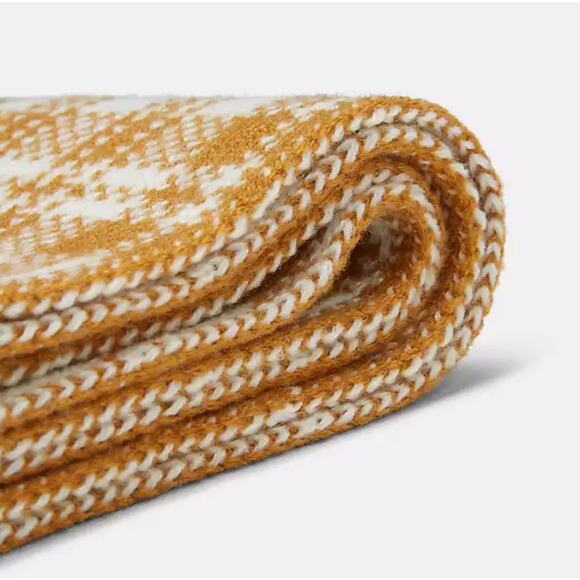 Timberland Buffalo Plaid Winter Scarf - Brown/Cream - NWT - Picture 6 of 8